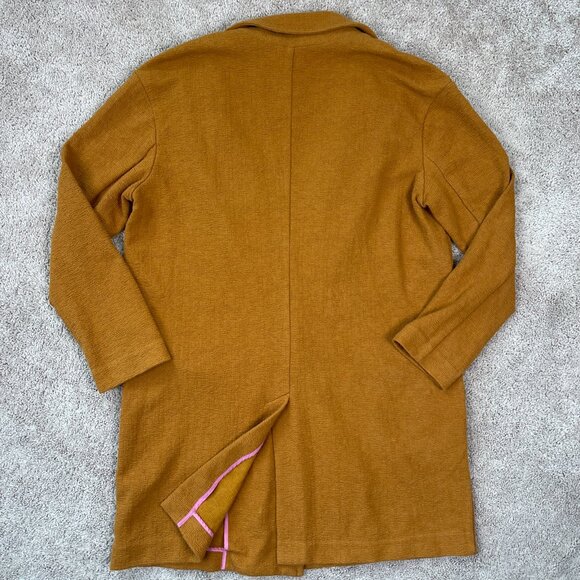 Anthropologie Blazer Women M Corinthia Knit Longline Jacket Oversized Minimalist - Picture 7 of 8